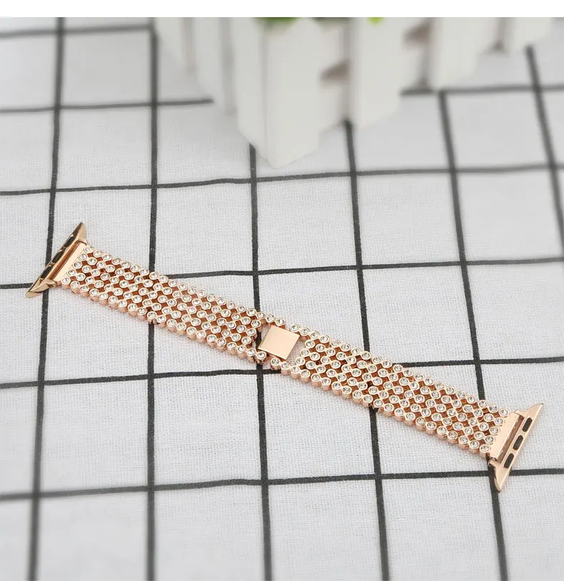 Роскошный Алмазный ремешок для apple watch band apple watch 5 4 3 band 44 мм 40 мм Стильный Кристалл iWatch 5 4 3 42 мм/38 мм браслет ремень