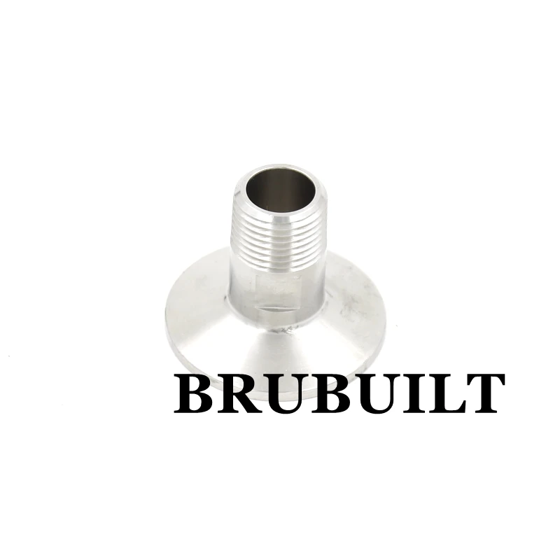 1 &quot/1 5&quot TC совместимый X 1/2 &quotМужской NPT 304 санитарный тройной Клевер фитинги
