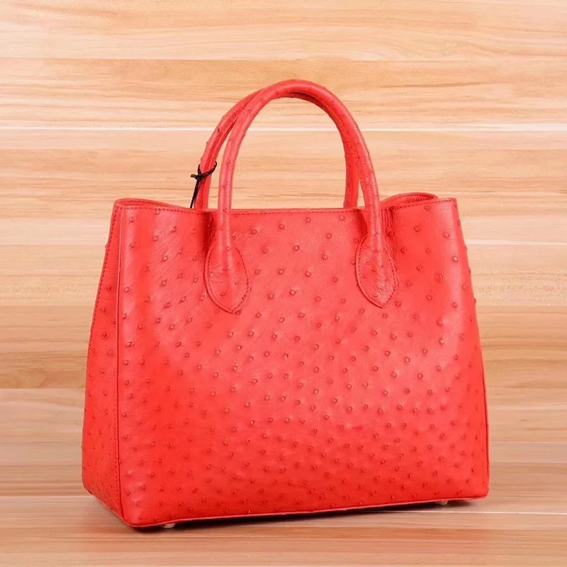 Оригинальная женская сумка из страусиной кожи на молнии натуральной