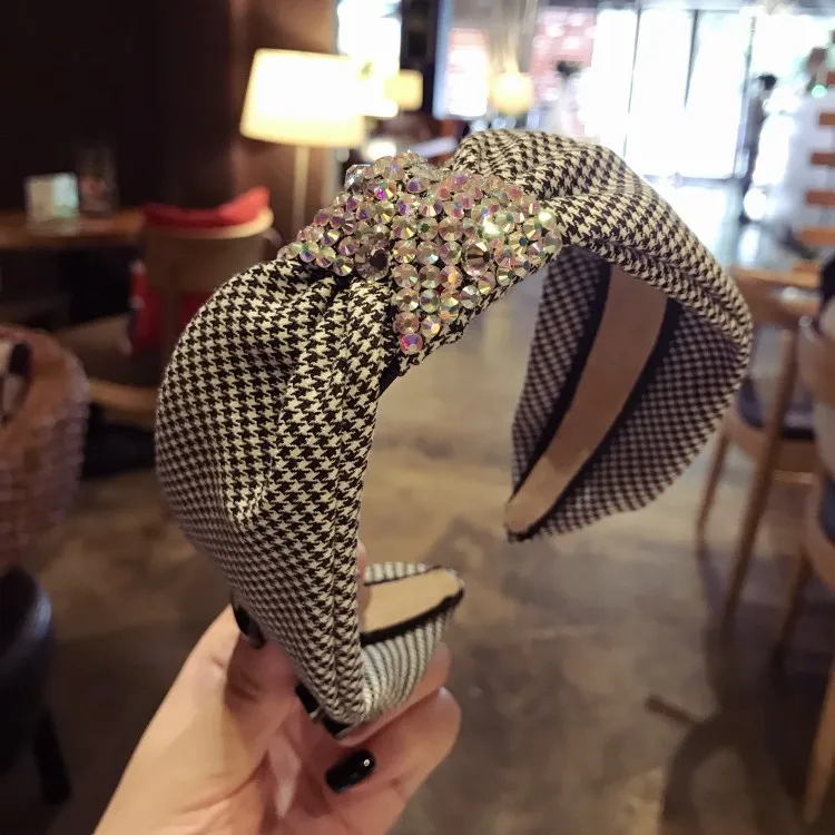 2021 новые модные роскошные стразы с узлом Ободок на голову Для женщин Элегантные