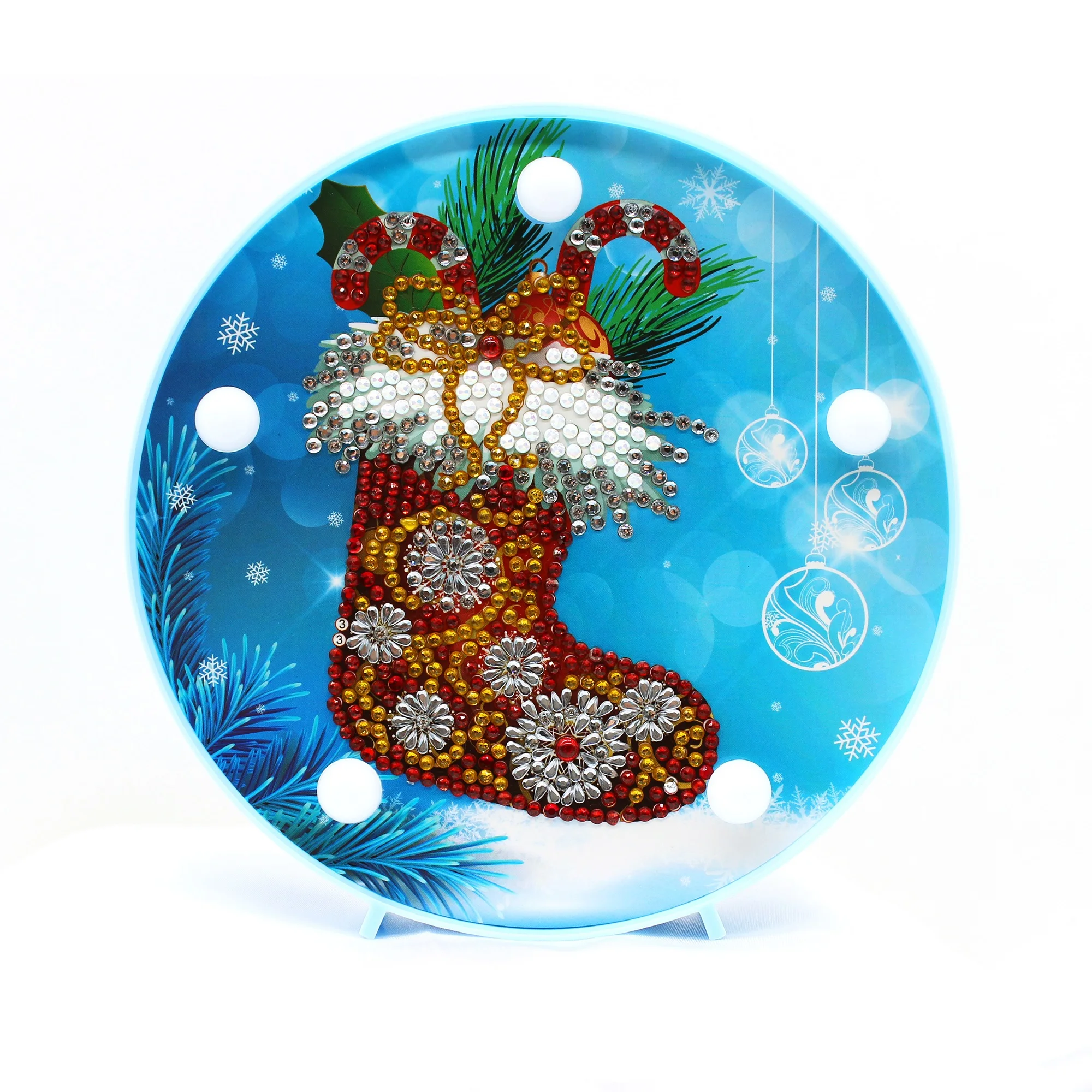 Cartoon Christmas Gift Diy Crafts For Home Decor Diamond Pianting Led Lamp Night Light Sock Crutch Design Shiny ZXD046 | Дом и сад