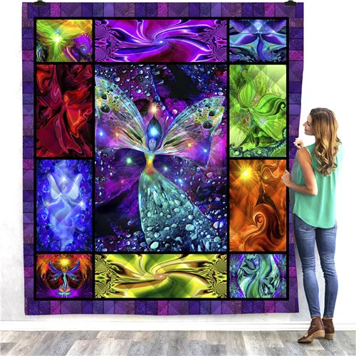 SOFTBATFY буддистская чакра всесезонное одеяло для детей и взрослых кровать мягкое