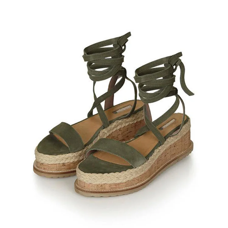 Женские сандалии с открытым носком летние босоножки на танкетке Туфли