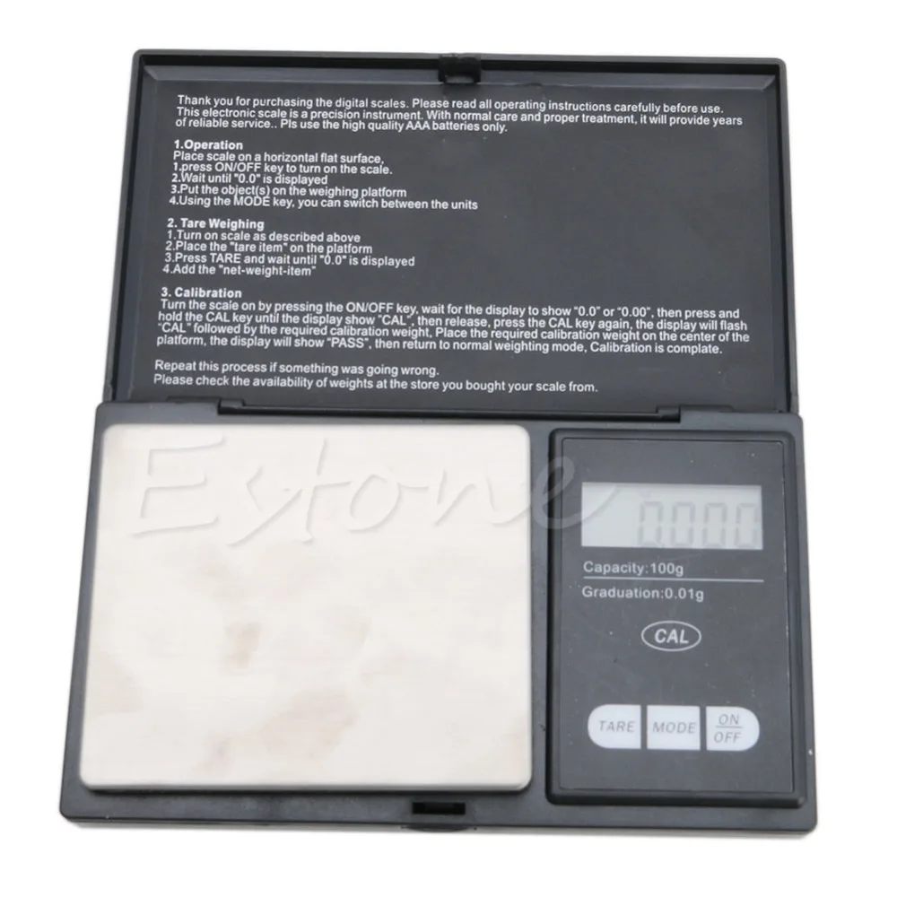 Цифровые карманные весы с ЖК дисплеем 100 г * 0 01 для ювелирных изделий золотым