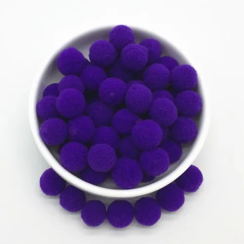 32 Dark purple Помпон 15 мм меховой плюшевый шар для рукоделия ручной работы мягкие помпоны Свадебный домашний декор одежды для шитья на ткани аксессуары 20 г 144 шт - Цвет: 32 Dark purple