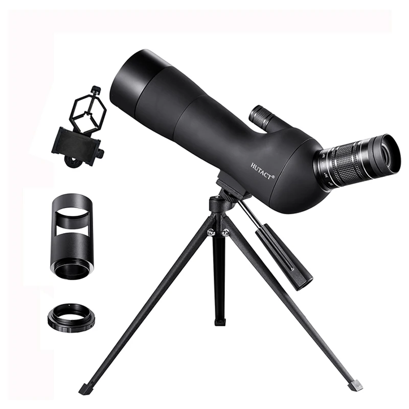 HUTACT Оптическая Труба с зумом для наблюдения за птицами 20-60x60 Telescopio Terrestre охотничий инструмент штатив телефонный адаптер высокой четкости - Цвет: Package 1