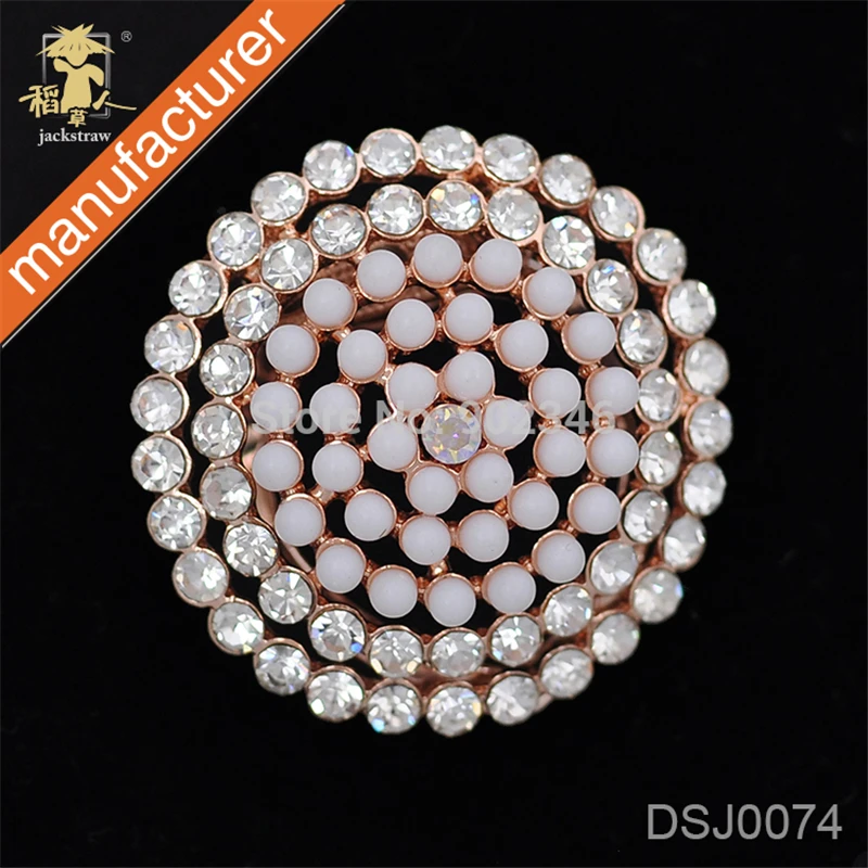 Новинка 2018 аксессуары круглая шелковая Пряжка для шарфа со стразами модная