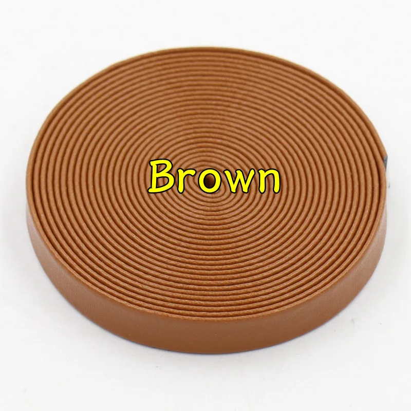 Brown 3 м/шт 10 мм ширина шнура из искусственной кожи для DIY ювелирных изделий ручной работы аксессуары пояса одежды - Цвет: Brown