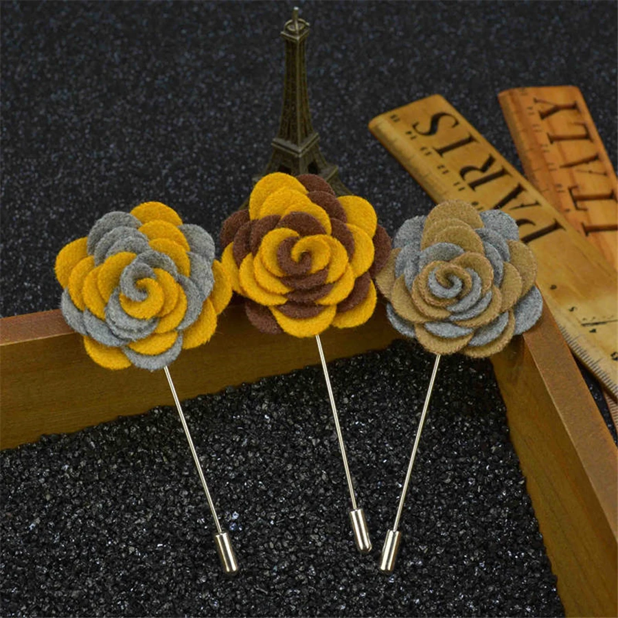 SEA MEW (5 шт.) 32 цвета свадебные костюмы ручной работы булавка для лацкана цветок