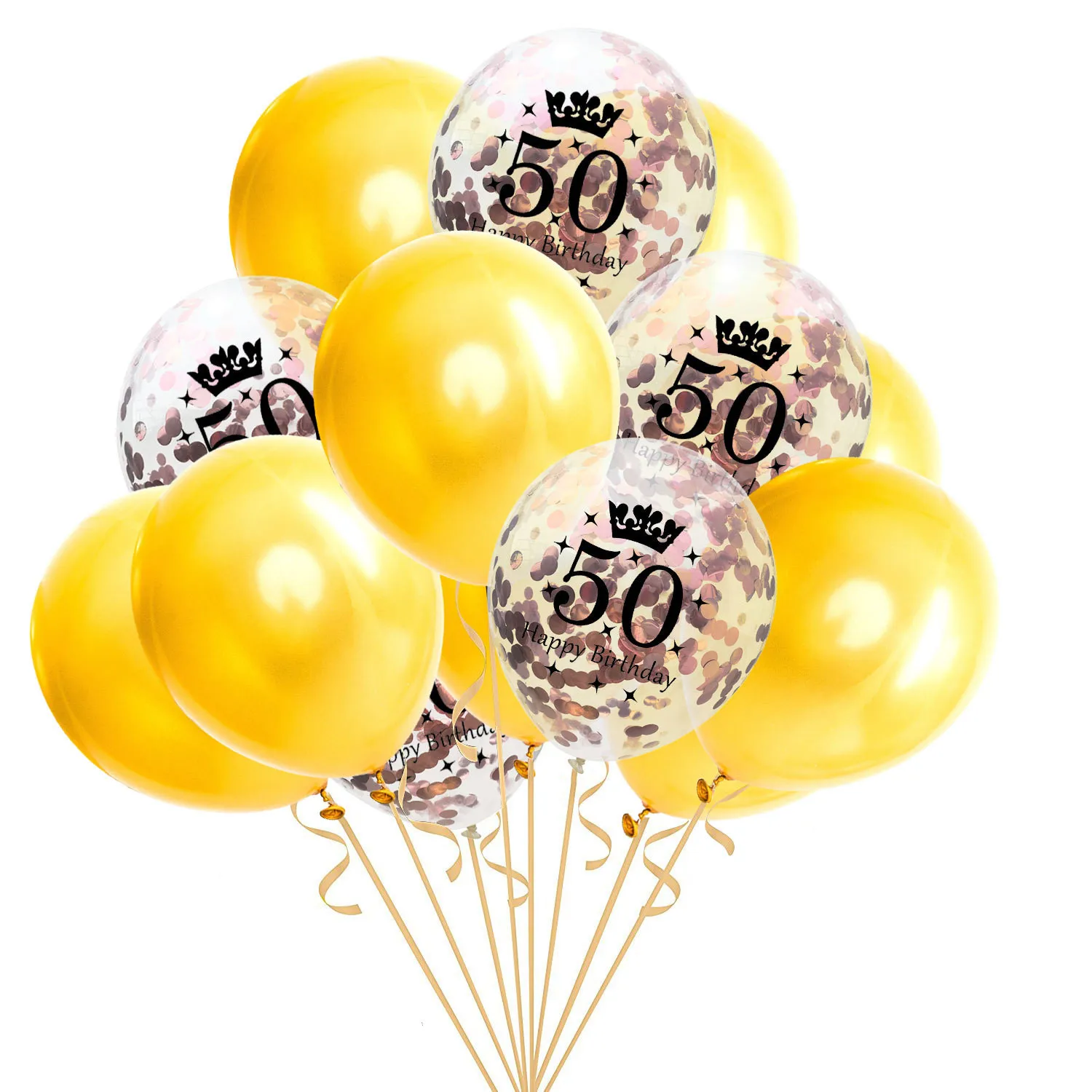 17-50 years old 15 шт конфетти латексные шары 18 30 40 50 лет Номер баллон гелия Happy День рождения украшения для взрослых события вечерние поставки - Цвет: 17-50 years old