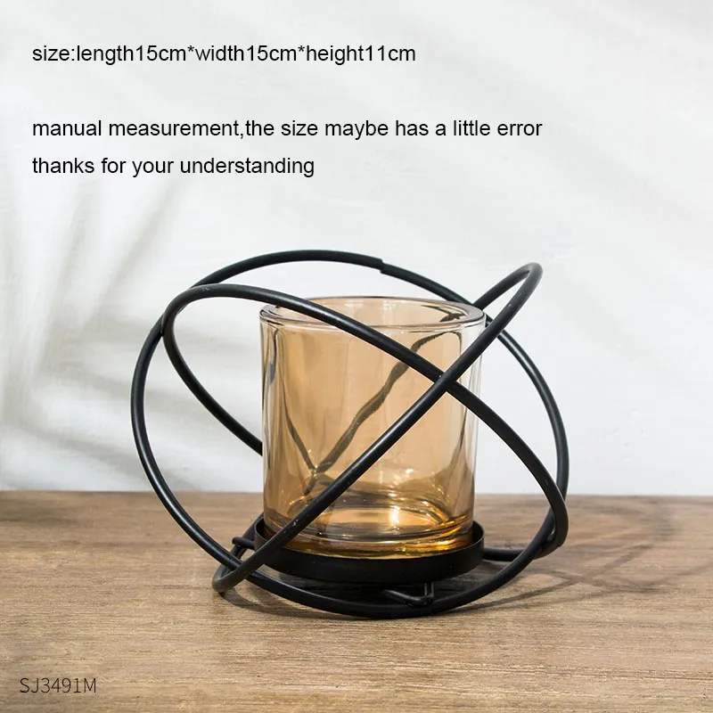 Держатель для свечи в скандинавском стиле геометрический Железный