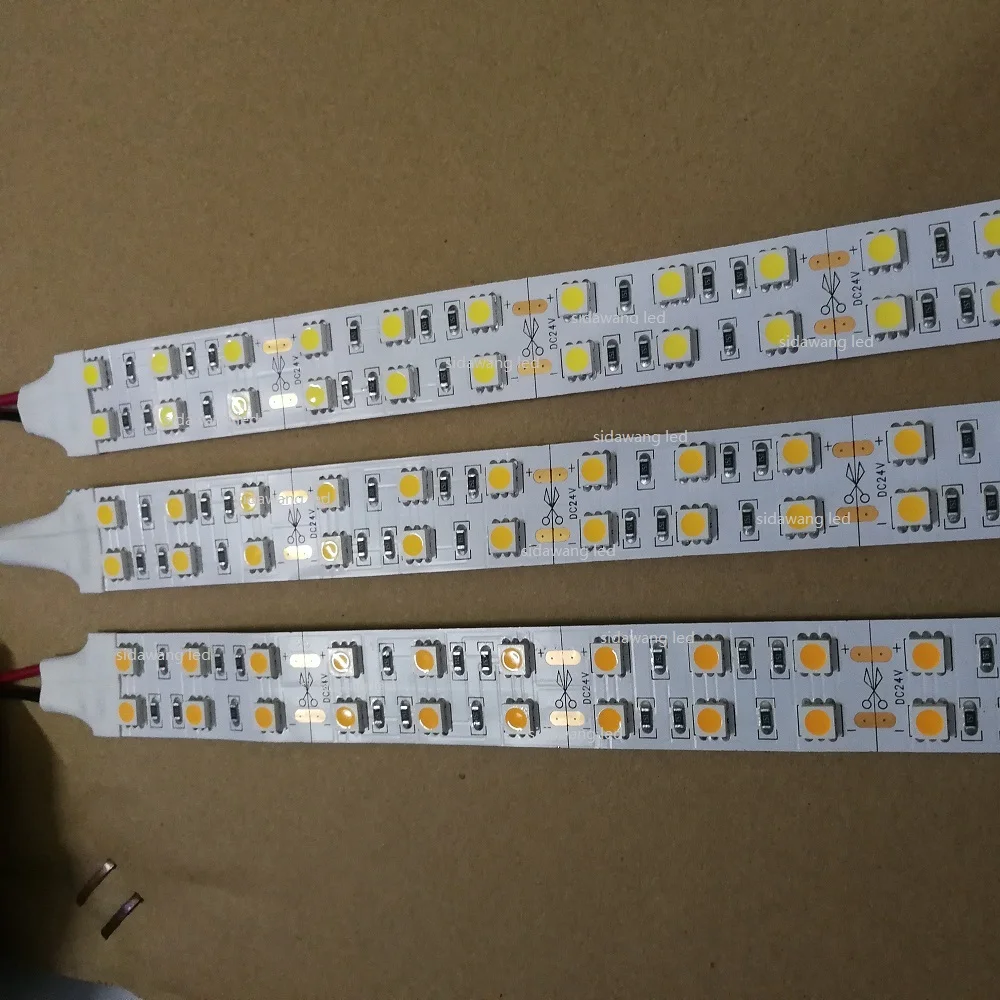 Сверхъяркая SMD5050 CRI&gt 95 + Ra 120 светодиодов/м 15 мм двухрядная Светодиодная лента не