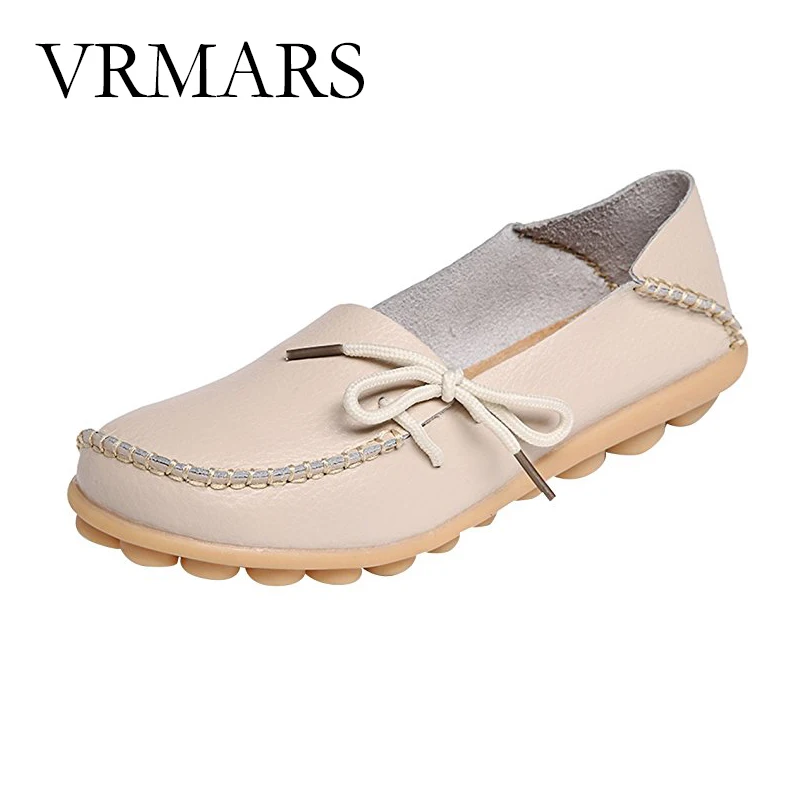 VRMARS 2017 Moccasins Women's Soft Leisure Flats Female Driving Shoes Loafers Mother Casual Woman Genuine Leather | Обувь