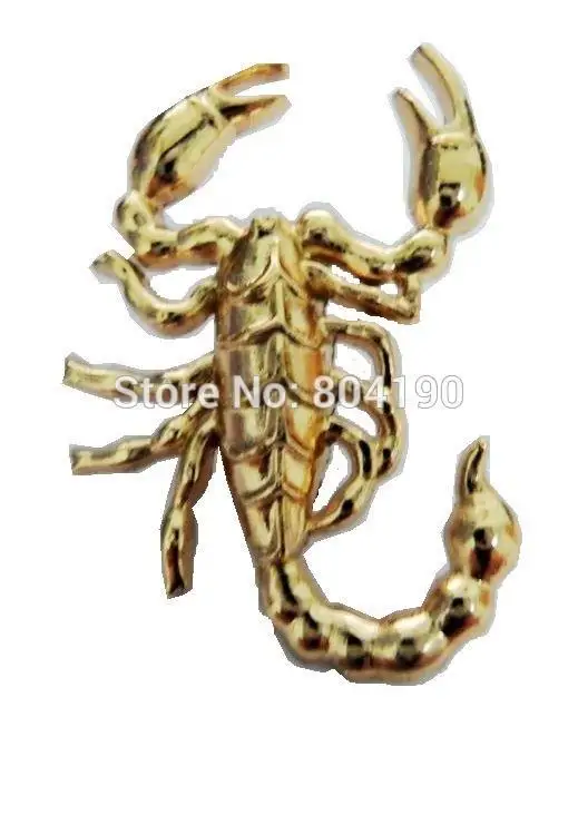 1 4 &quotметаллический золотой отворот булавка шляпа значок Скорпион крутой байкер