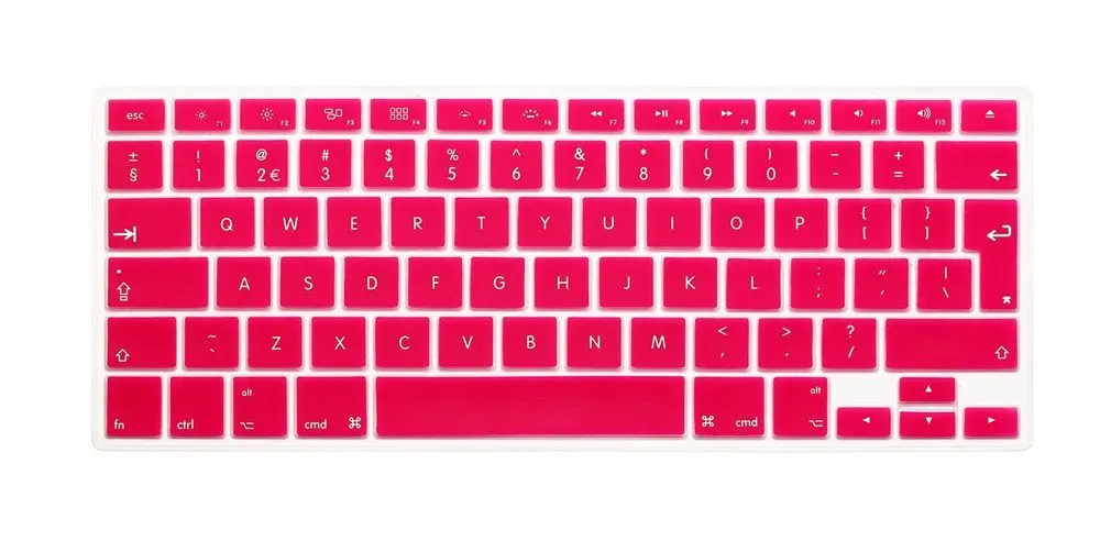 Для Apple Macbook Air Pro retina 1" 15" 1" Европейская клавиатура 2013 EU/британский английский силиконовый чехол для клавиатуры - Цвет: EU Red