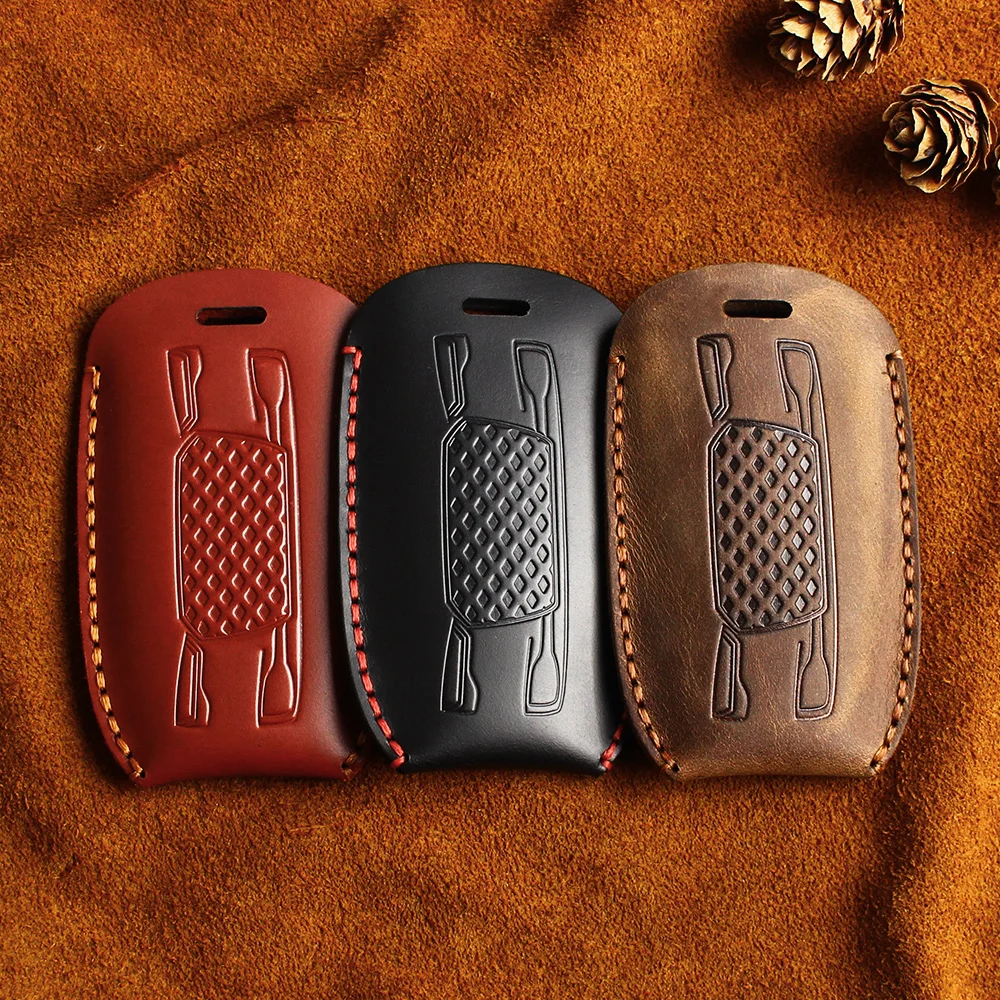 Брелок для ключей KEYYOU из натуральной кожи смарт-чехол автомобильного ключа