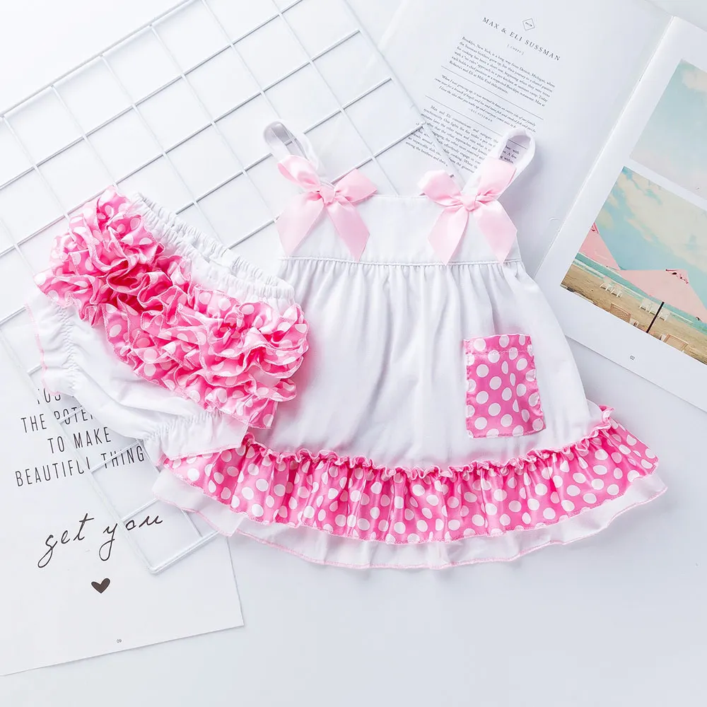 Rose Pink white Платье для маленьких девочек 6-24 месяцев, одежда, платье для первого дня рождения, весенне-летние платья для малышей, хлопковые комплекты с цветочным принтом для маленьких девочек - Цвет: Rose Pink white