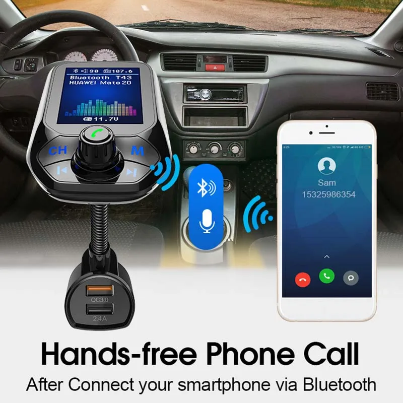 Новинка Автомобильный Bluetooth FM передатчик MP3 плеер беспроводной радиоадаптер USB