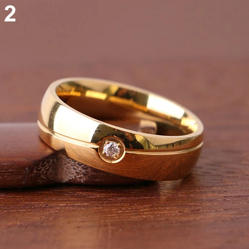 2015 Горячее предложение Женский Мужской титановый стальной со стразами простое