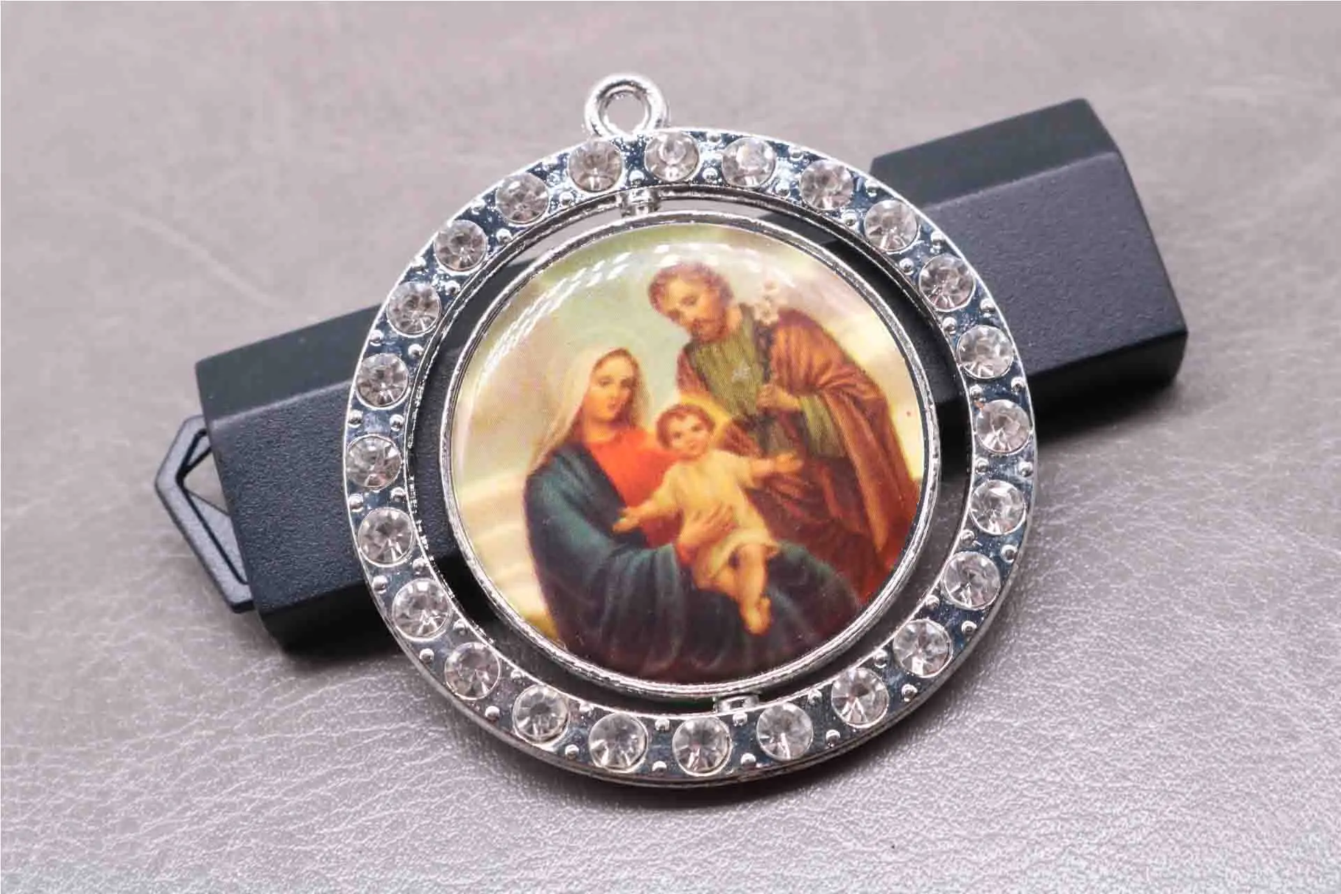 Католическая круглая вращающаяся дуплексная фигурка медаль милосердия Мария