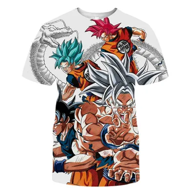 07 7XL Летние футболки Для мужчин принтом Goku Dragon Ball 3D футболка классная футболки для девочек топы с принтами из аниме для Для мужчин Уличная размера плюс пользовательские Прямая поставка - Цвет: 07
