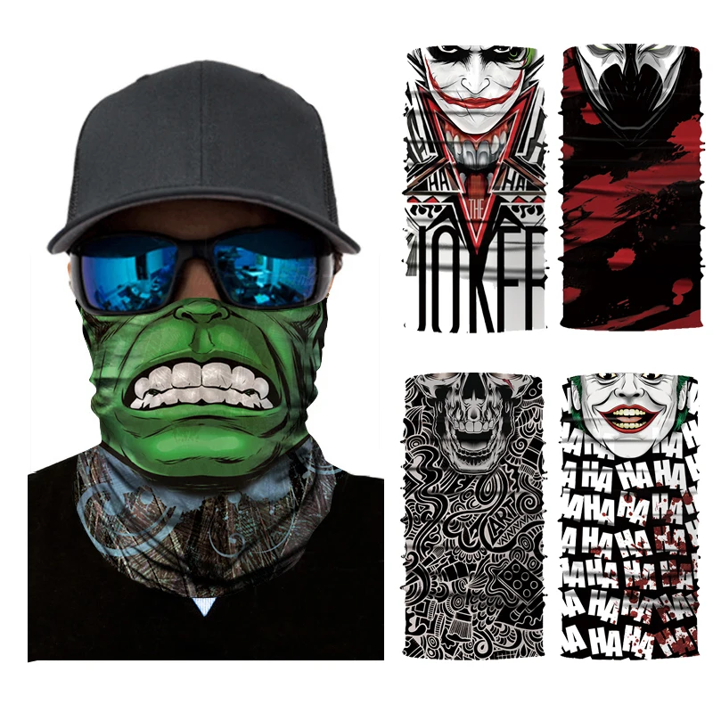 Череп мотоциклетная маска для лица из микрофибры Многофункциональный головной