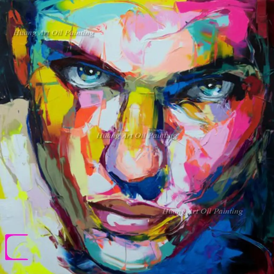 Nielly Франсуаза Книги по искусству ручной работы роспись маслом стены лунный свет Уход за кожей лица Книги по искусству Для женщин украшения дома Современные Абстрактная живопись маслом на холст - Цвет: C