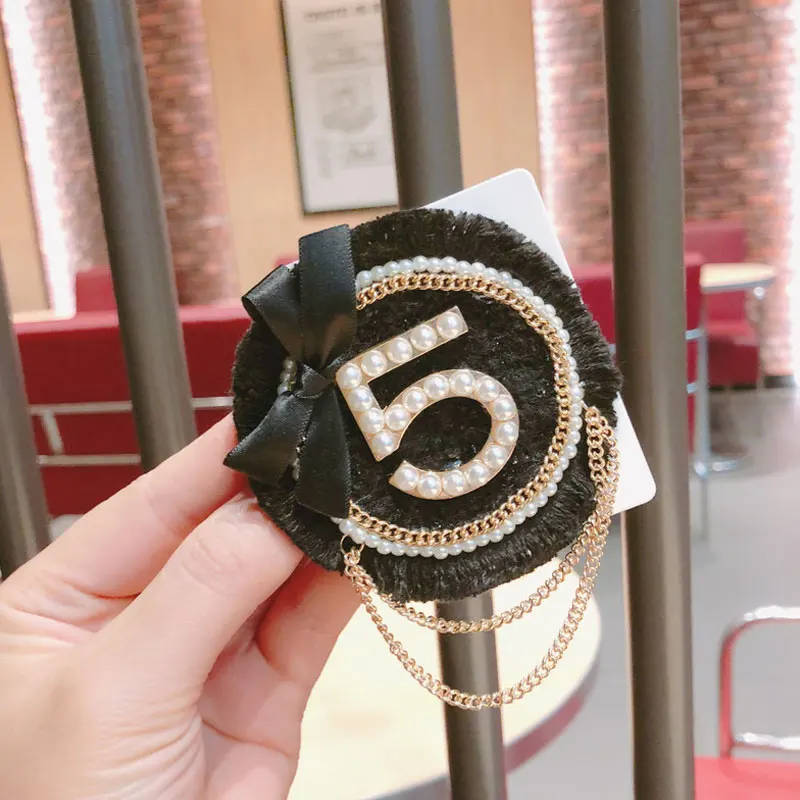 Жемчужный бант с цифрой 5 безволосая цепочка кисточка брошь булавка броши для