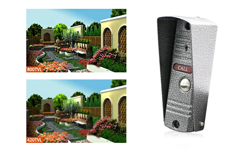 JeaTone 7inch Video Door Phone Video Intercom Doorbell 1000TVL IP65 Rainproof OSD Menu Security Home Access System Cheap Price
