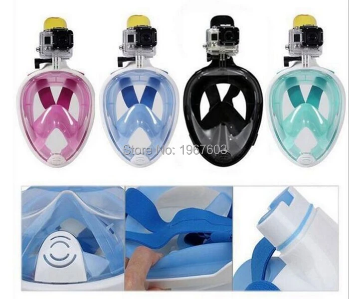 Маска для лица с защитой от тумана цельная Для Сноркелинга набор