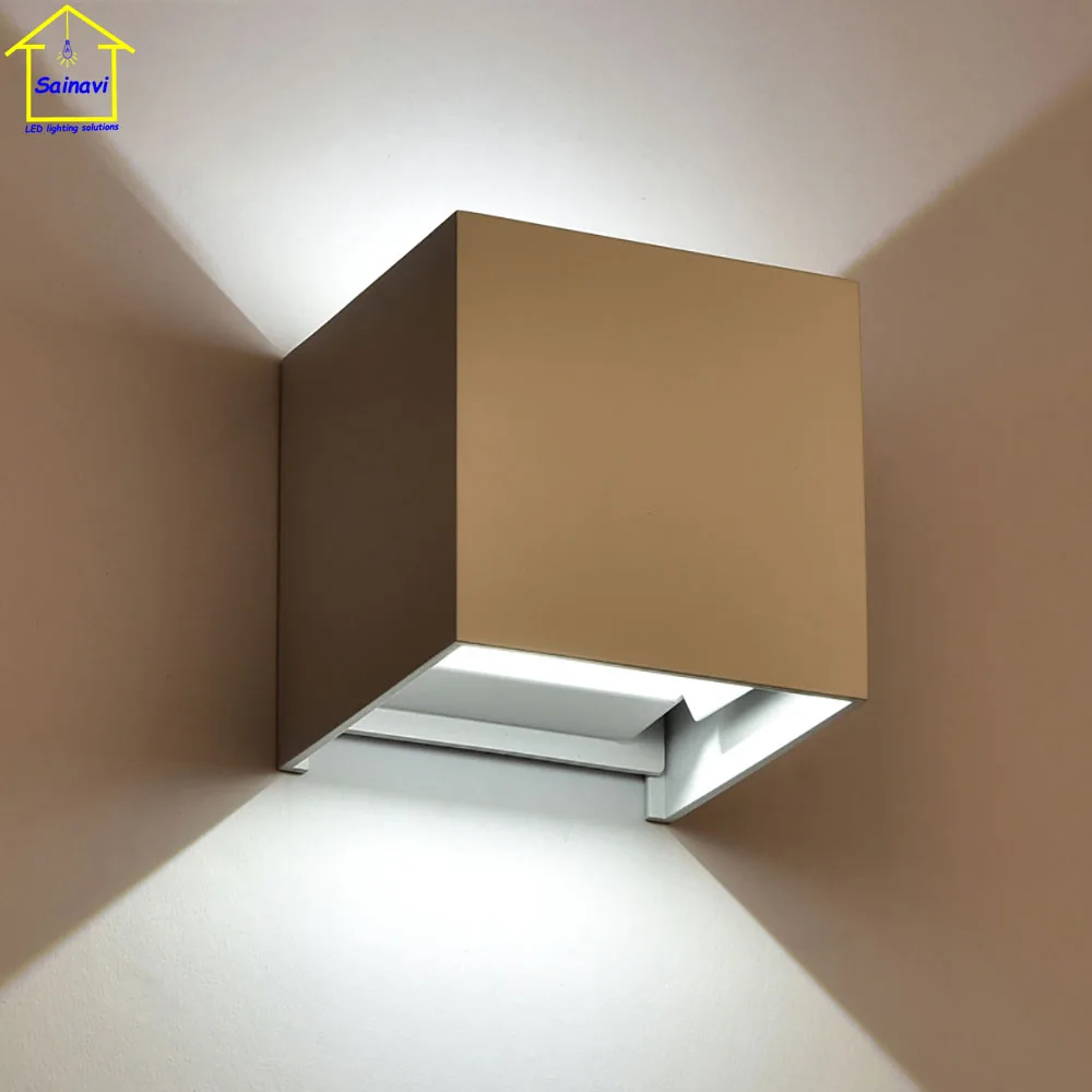 6 Вт регулируемый угол Cube простой современный настенный светильник вверх и вниз