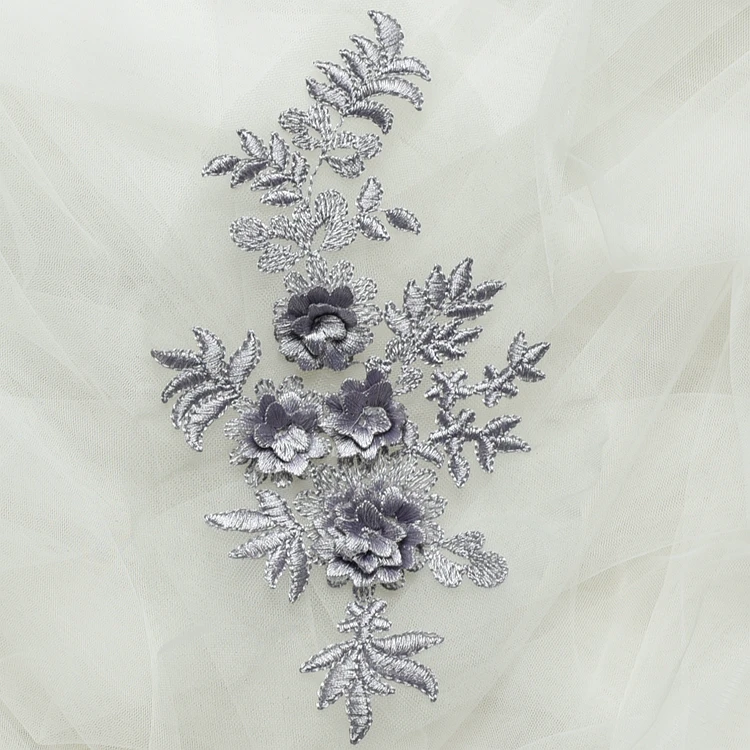 Многоцветная 3D вышивка кружевной патч для рукоделия материал изготовления