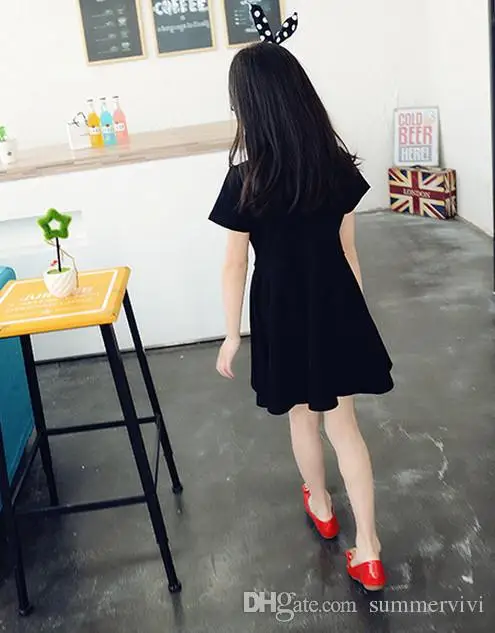 2016 новый мать и дочь одежда девушки красные блестки в форме сердца с коротким