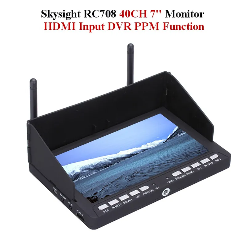 Горячее предложение skysight rc708 5.8 Г 40ch разнообразие RX 7 дюймов Мониторы A Вход DVR
