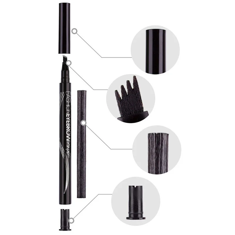 Карандаш для бровей с четырьмя головками жидкий усилитель водостойкий защита от