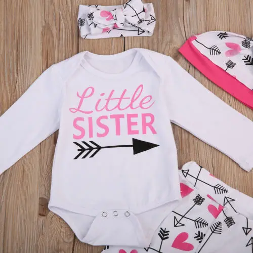 Комплекты одежды для новорожденных девочек топы боди с брюками комбинезон