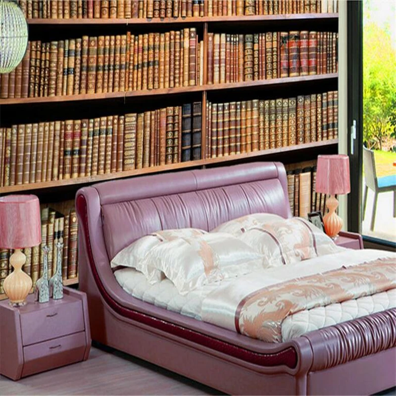 Обои для стен 3 d Классическая книжная полка художественный ТВ фон обои 3D гостиная