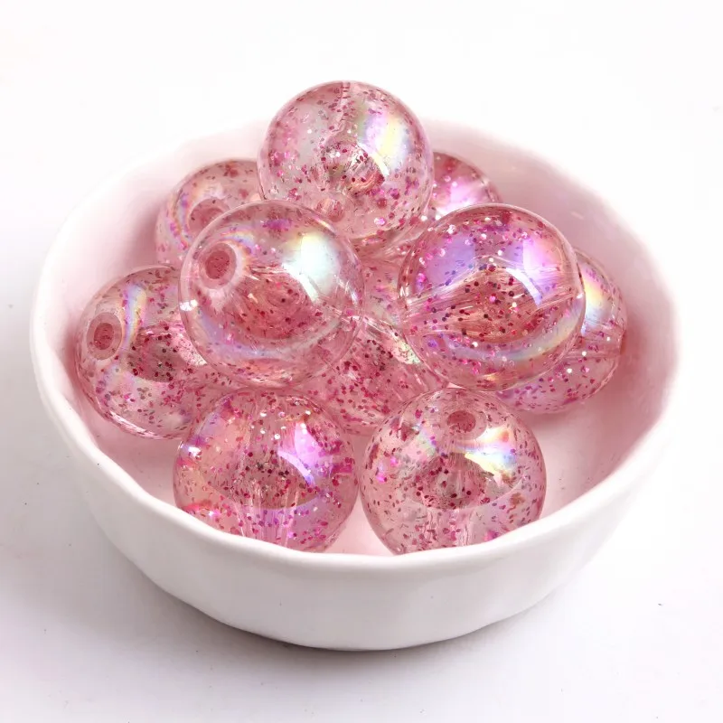 hotpink OYKZA AAA качество акриловые круглые наклейки на ногти бусины для массивные модные украшения ожерелье 10 мм 12 мм 16 мм 20 мм - Цвет: hotpink