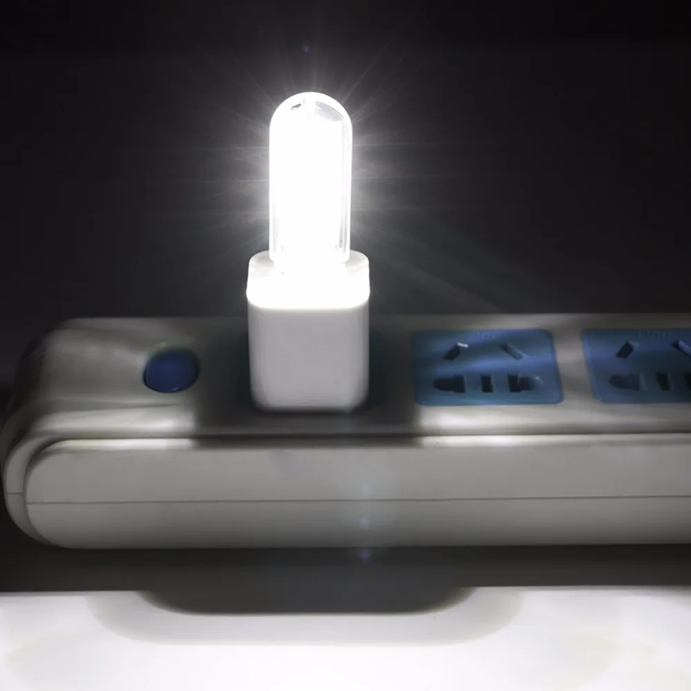 2 шт./упак. мини USB светодиодный светильник Ночной светильник Кемпинг лампы для чтения ноутбук компьютер Тетрадь мобильный Мощность Зарядное устройство теплые светильник