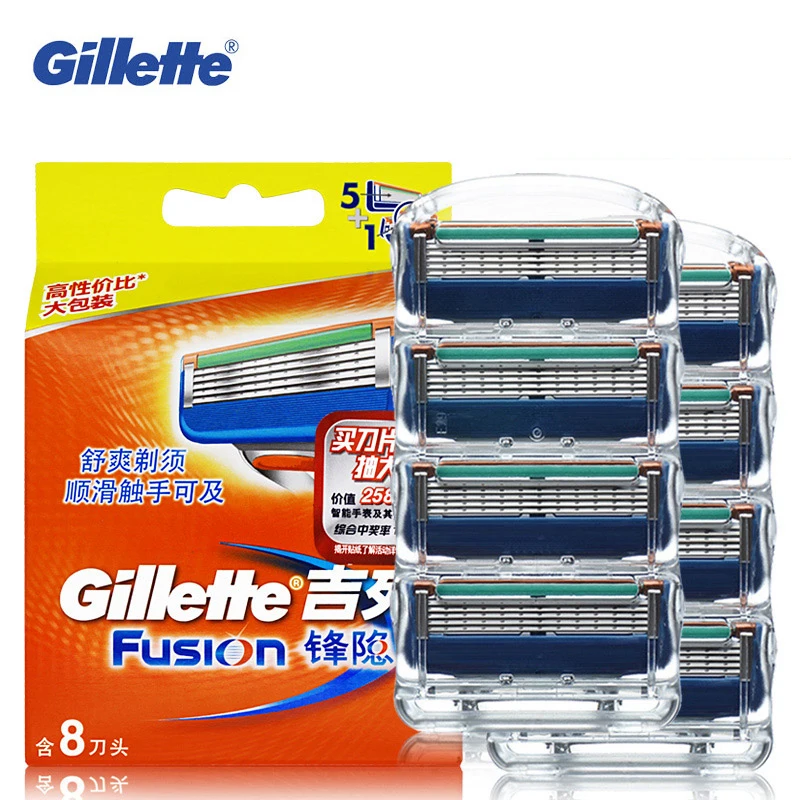 

Gillette Fusion Shaving Razor Blades Satety Shave Shaver Blades Washable Cuchillas afeitadoras for Men 1 Razor Handle 9 Blades