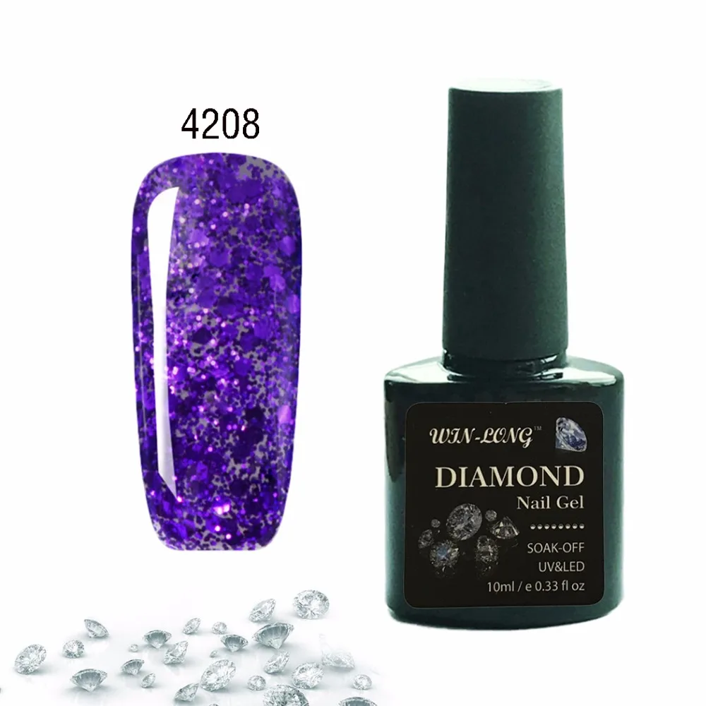 УФ гель лак для ногтей Bling желтый розовый Лак долго последний блеск полу