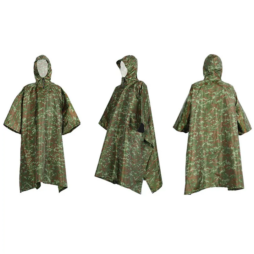 Новый Уличный мужской женский плащ Военный Тактический Многофункциональный