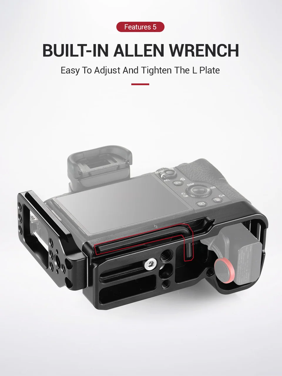 SmallRig a7ii l-кронштейн пластина для sony a7 II/a7R II/a7S II камера Arca-Швейцарский Стандарт быстрого крепления l-пластина Монтажная пластина-2278