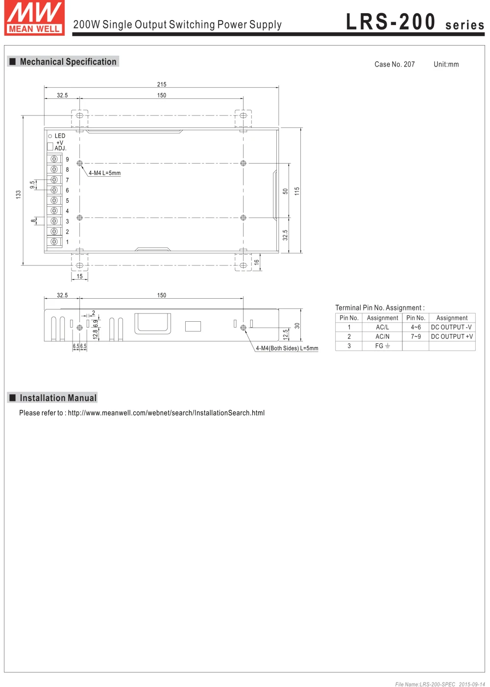 Цена товара MEAN WELL! LRS-200-12 12V 17A meanwell LRS-200 204W один Выход переключение Питание