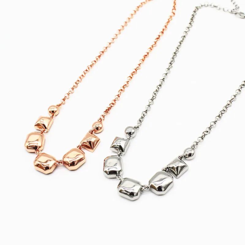 V041 бигбинг модные ювелирные изделия серебряный цвет Золотая цепочка квадратный