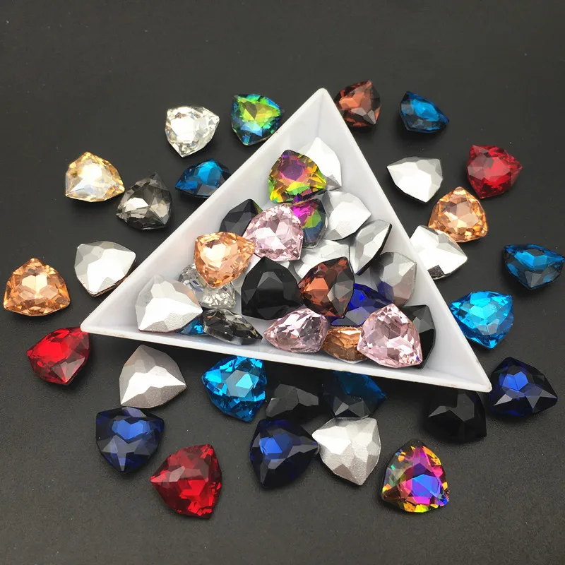 Красивые цвета 12 мм 30 Φ l-образная форма Хрустальное стекло стразы сделай сам