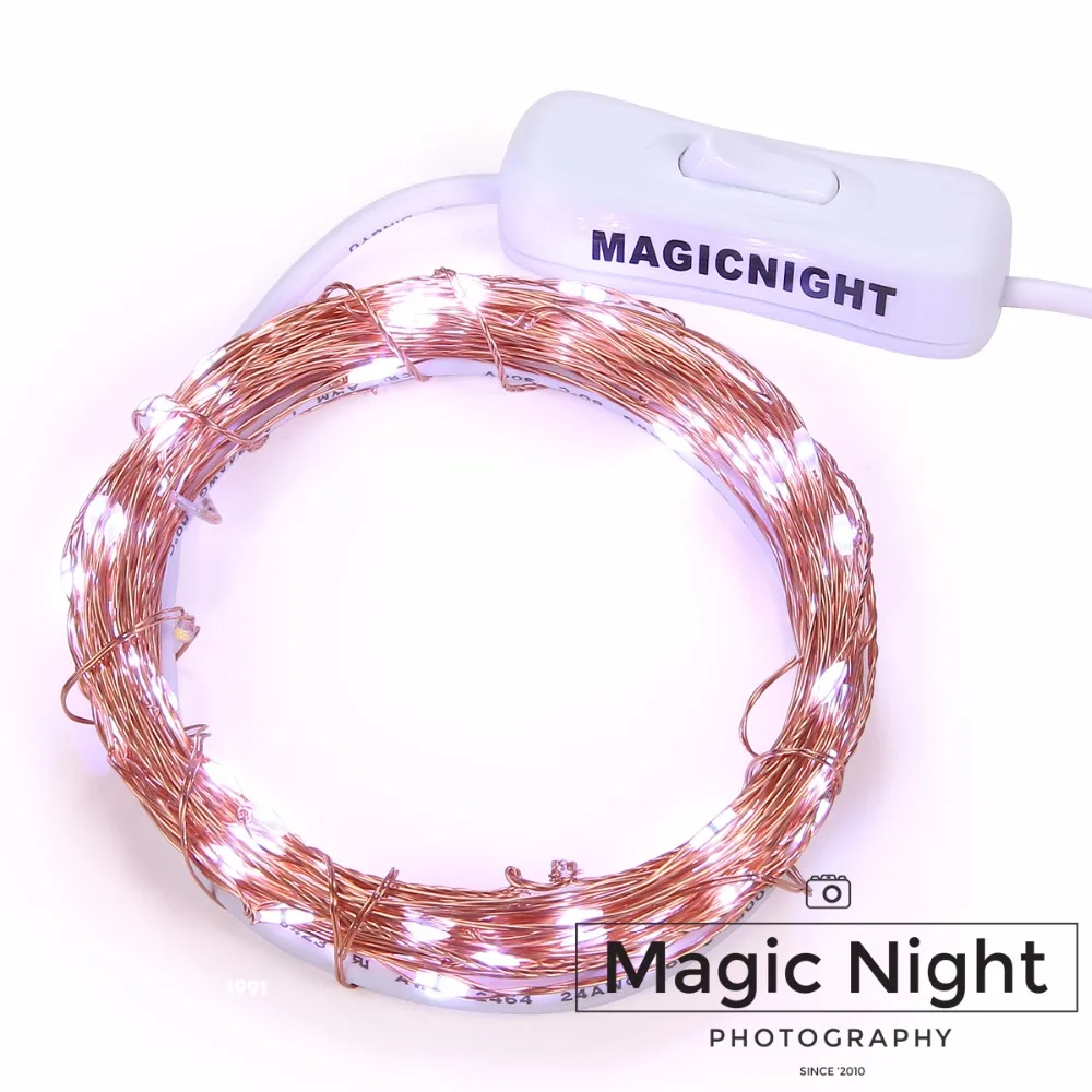 Magicnight 33FT 100 LED светодиодная гирлянда с питанием от USB звездное освещение медный