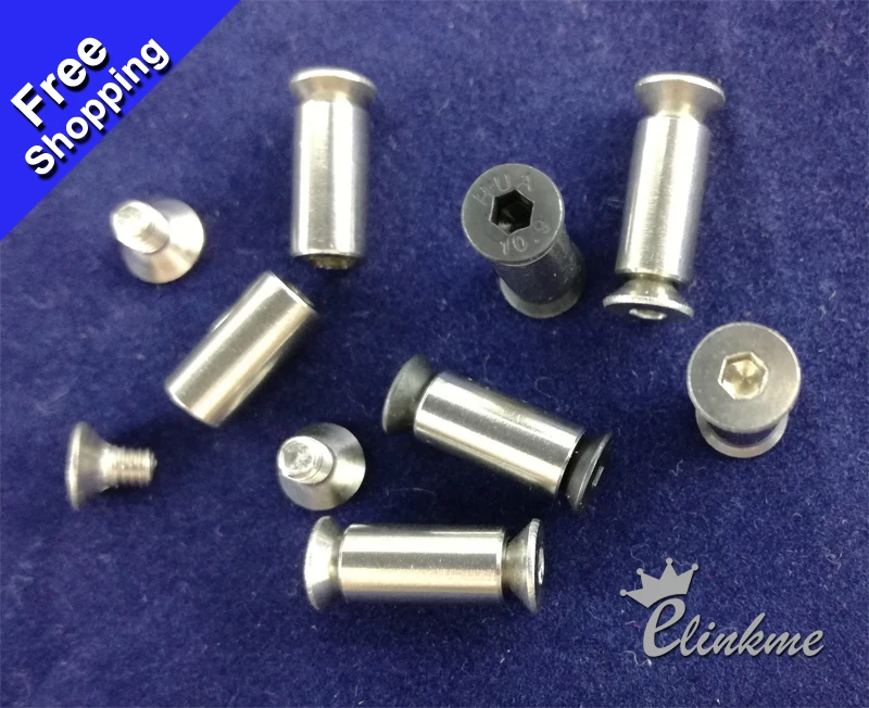 6 шт./лот 19 мм ручка для ножа из нержавеющей стали шестигранные винты подходит
