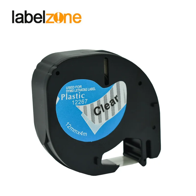 3 шт. 12 мм черная на прозрачной пластиковой ленте зеркальные принтеры 12267 лента