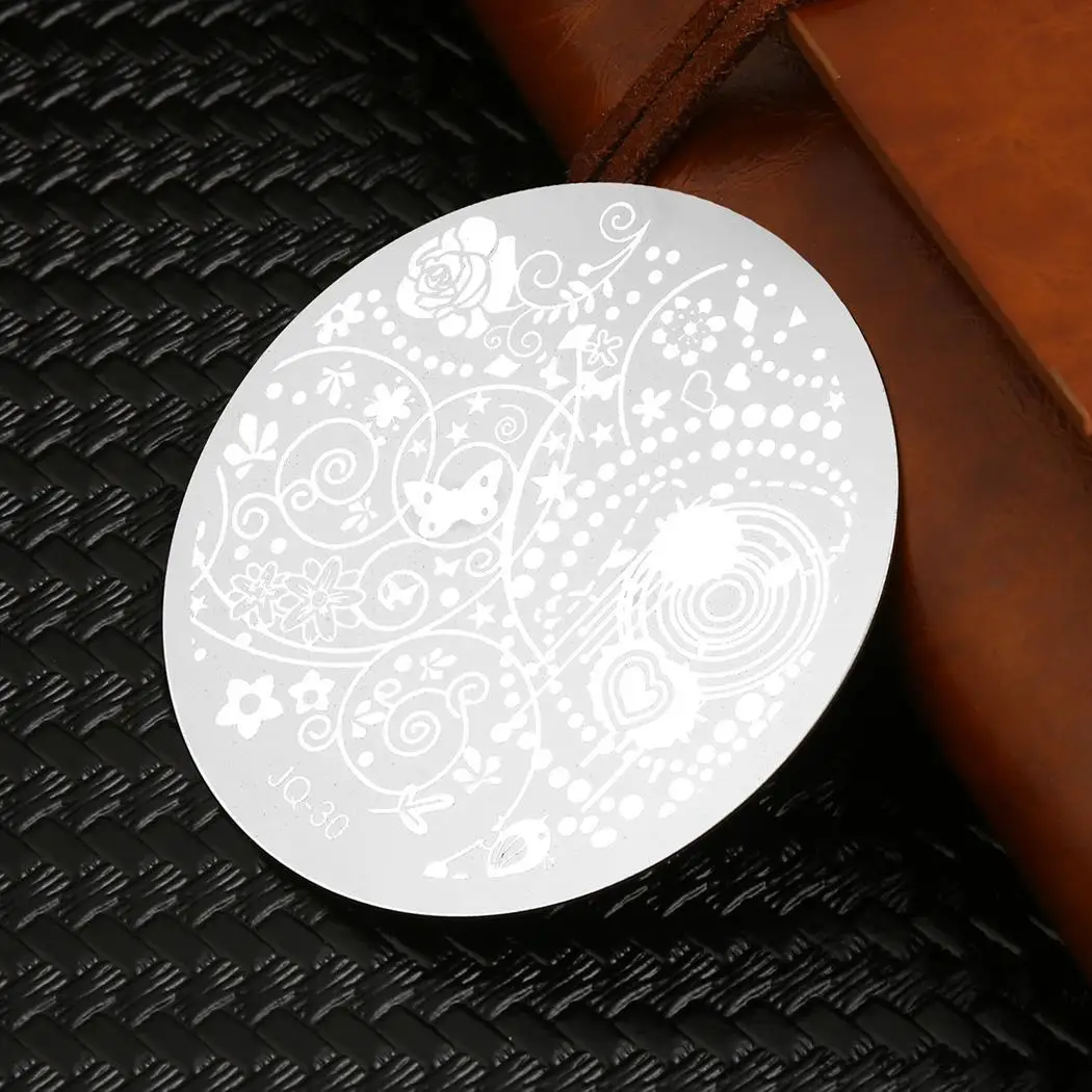 Шаблон 5 нержавеющая серебро см Маникюр печать ногтей 2 дюйма искусство Геометрия